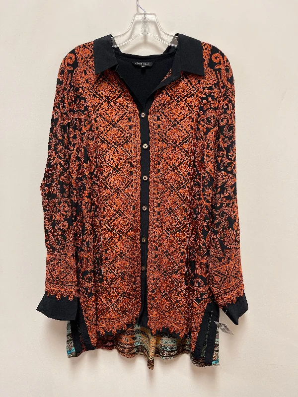 Tunic Long Sleeve By John Mark In Orange, Size: Xl