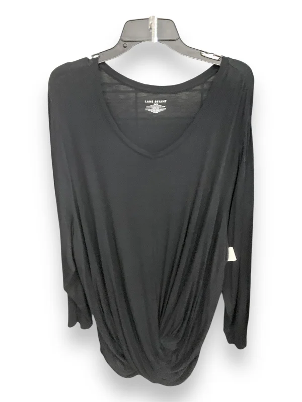 Top Long Sleeve By Lane Bryant In Black, Size: 3x