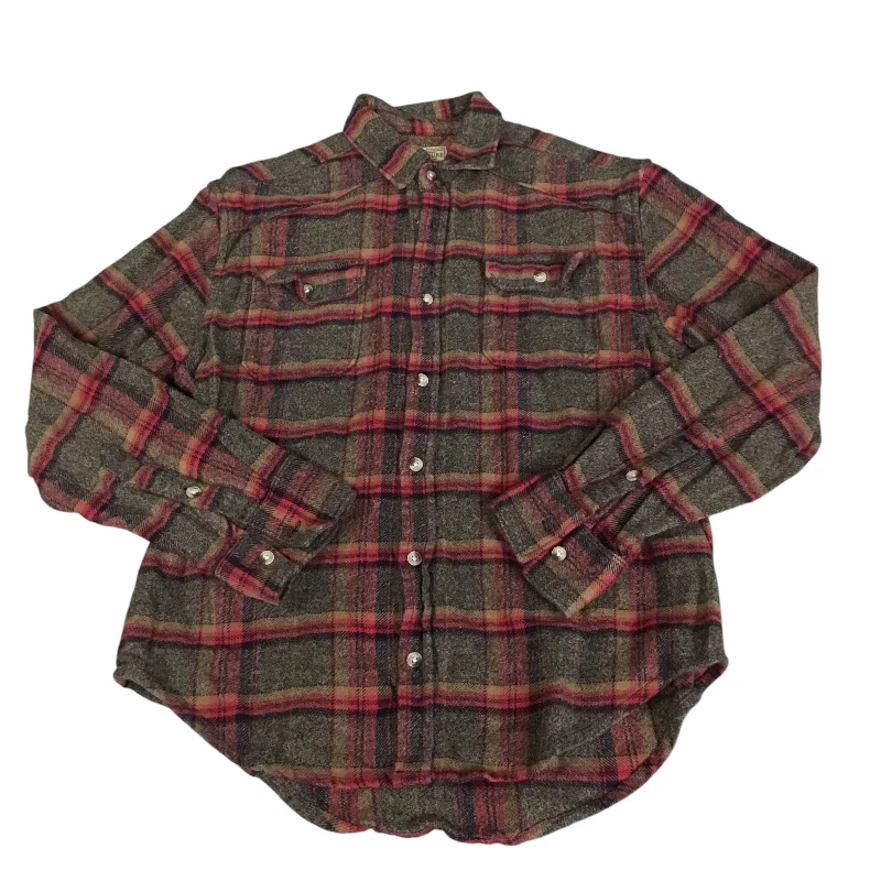 Top Long Sleeve By Clothes Mentor In Plaid Pattern, Size: S