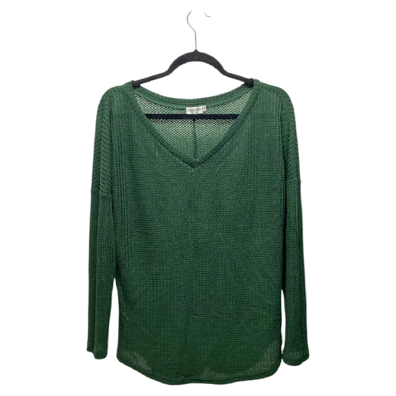 Top Long Sleeve By Lucky More In Green, Size: S