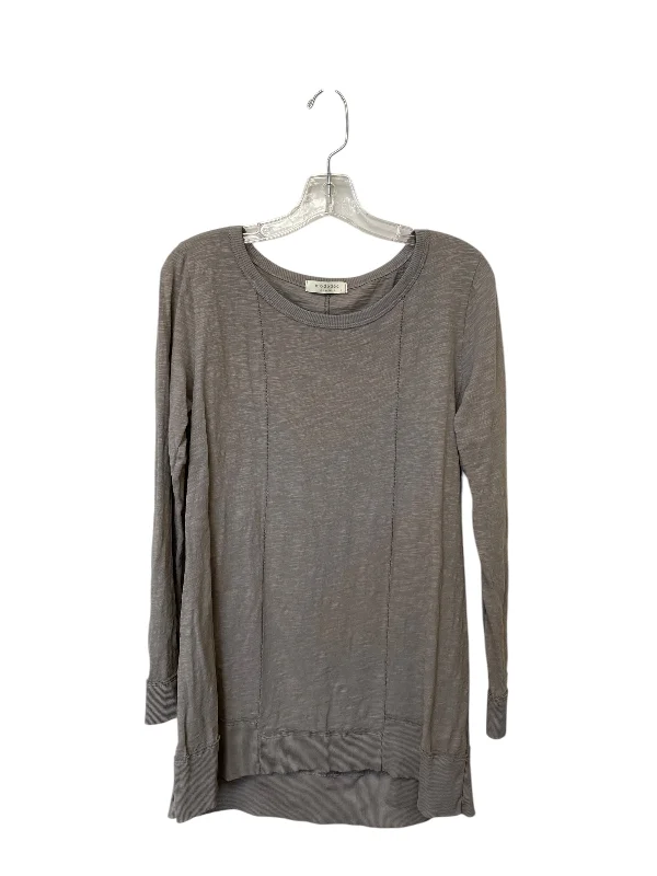 Top Long Sleeve Basic By Clothes Mentor In Grey, Size: S