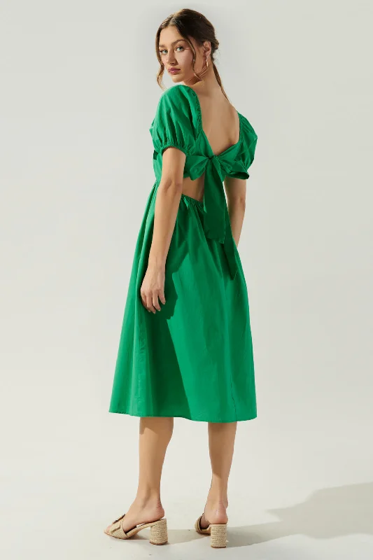 Sadie O Ring Tie Back Midi Dress