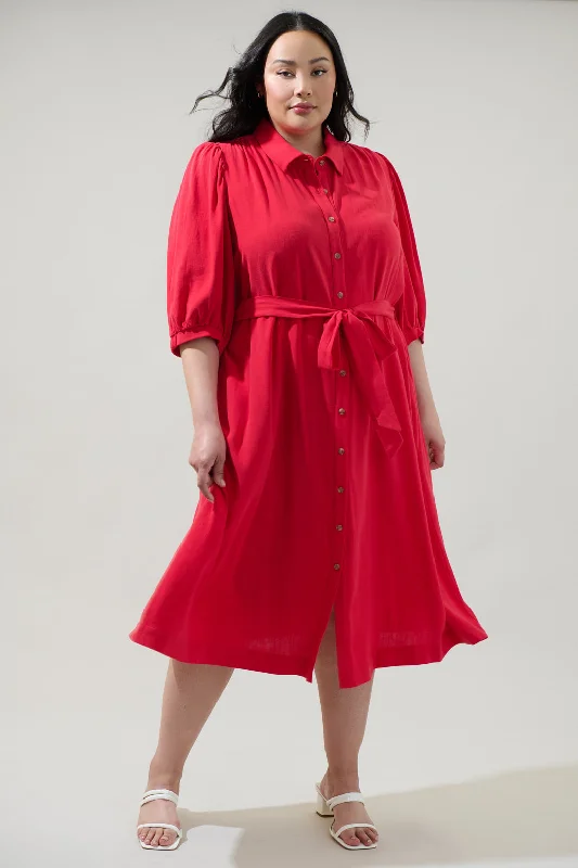 Vienna Midi Shirt Dress Curve