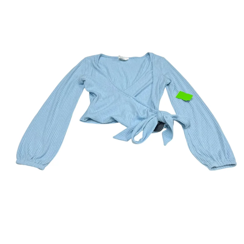 Top Long Sleeve By Sadie & Sage In Blue, Size: S