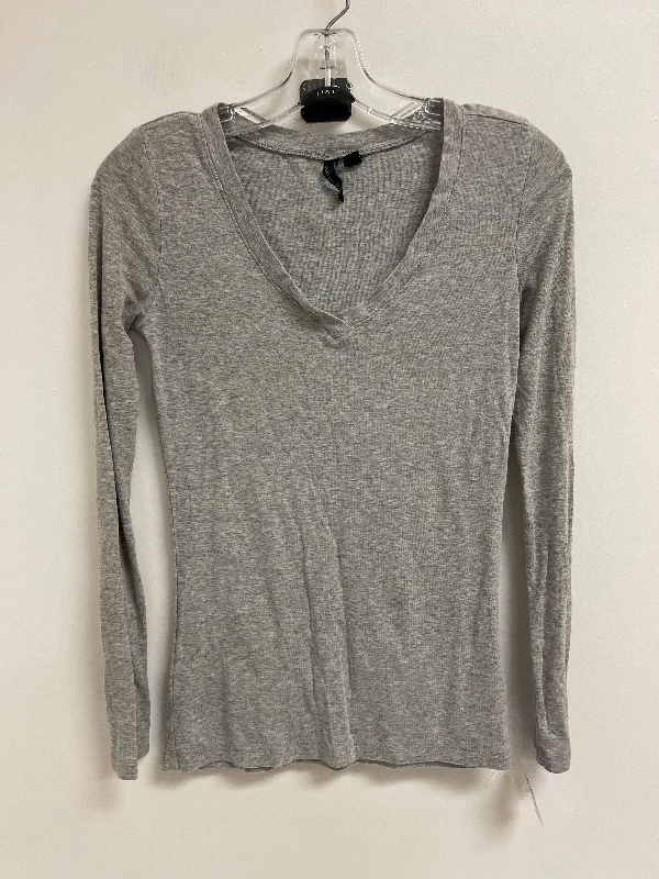 Top Long Sleeve Basic By Cynthia Rowley In Grey, Size: S