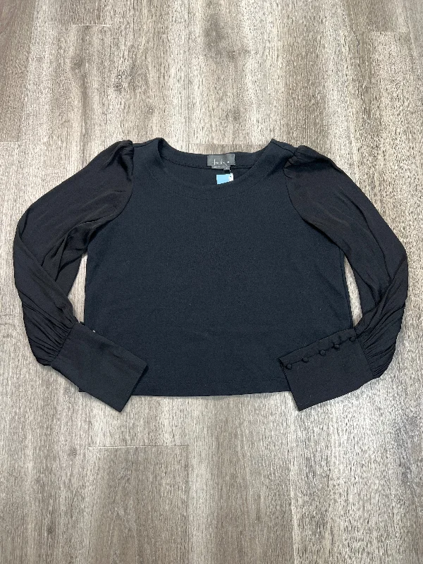 Top Long Sleeve By Anthropologie In Black, Size: M