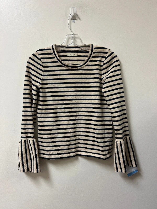 Top Long Sleeve By Madewell In Striped Pattern, Size: S