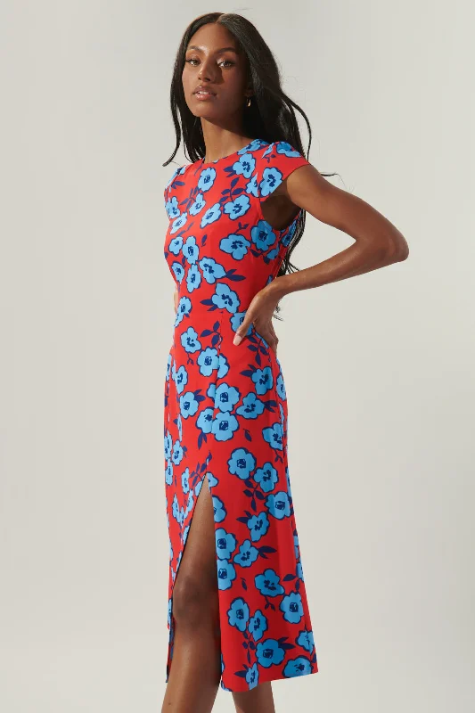 Mira Mar Floral Everbloom Cutout Midi Dress