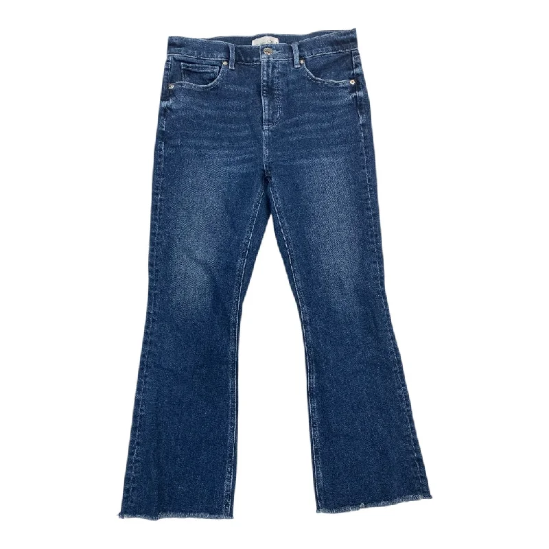 Jeans Flared By Loft In Blue Denim, Size: 4