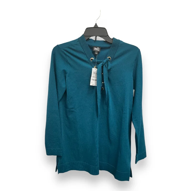 Top Long Sleeve Basic By Inc In Blue, Size: S