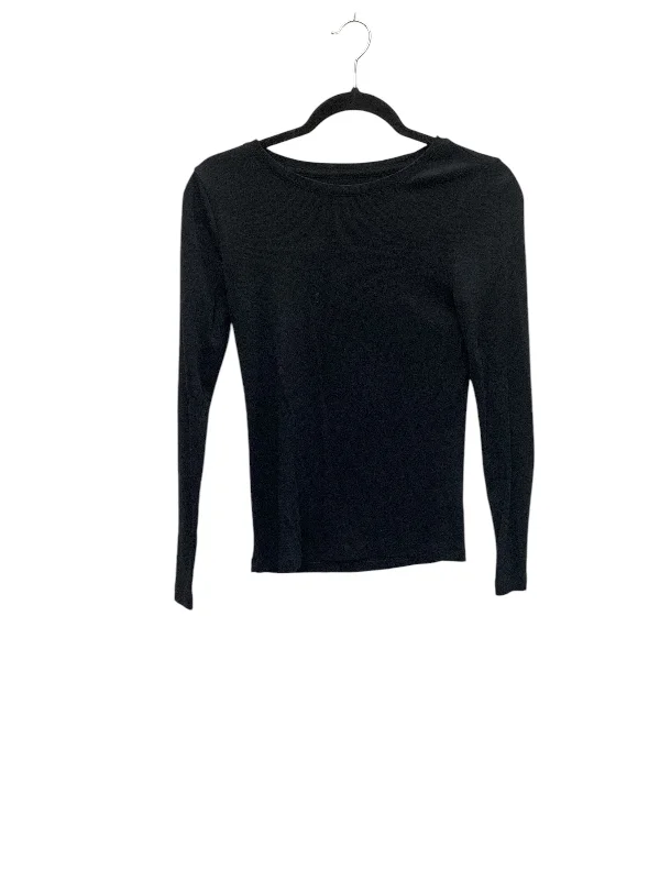 Top Long Sleeve Basic By A New Day In Black, Size: Xs