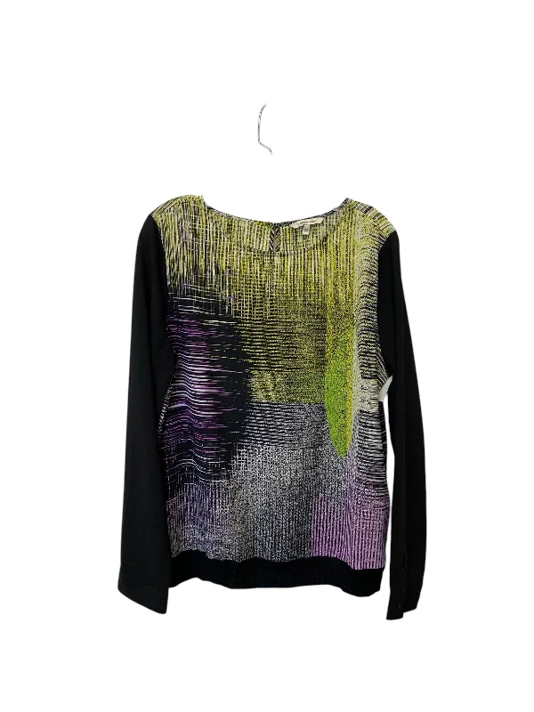 Top Long Sleeve By Calvin Klein In Multi-colored, Size: L