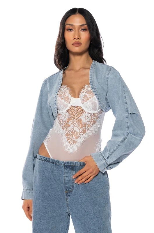 ULTRA CROP DENIM BOLERO JACKET