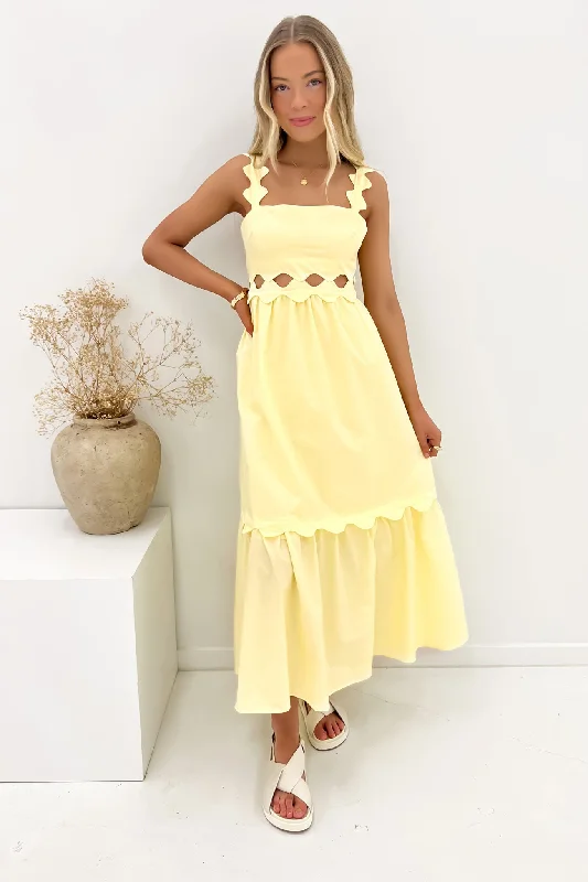 Junie Midi Dress Yellow