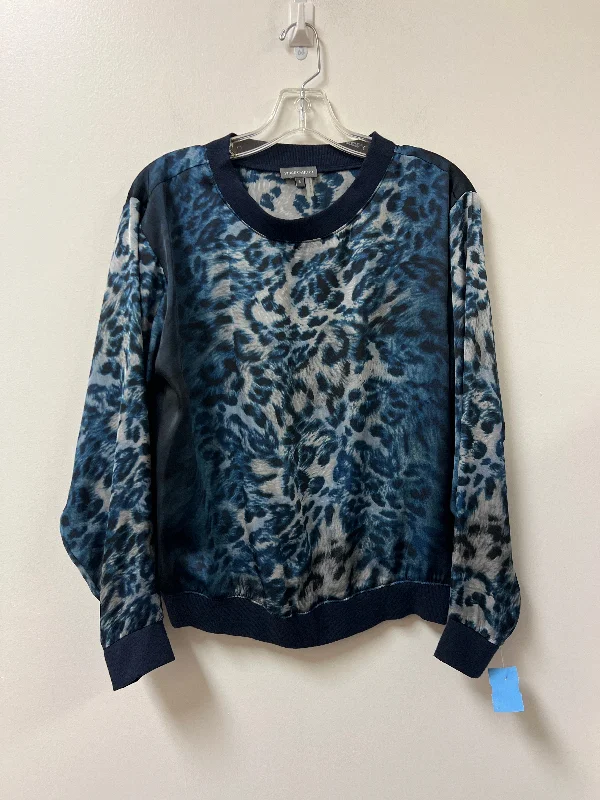 Top Long Sleeve By Vince Camuto In Blue, Size: S