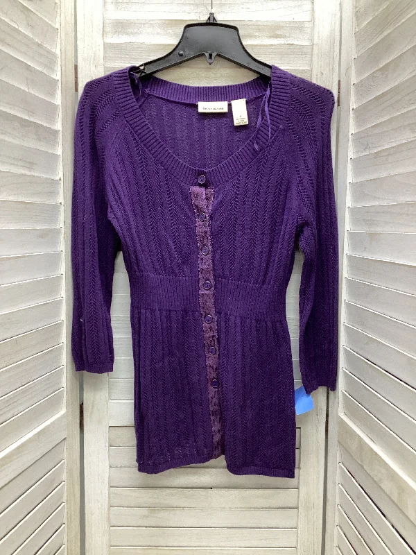 Top Long Sleeve By Dkny In Purple, Size: M