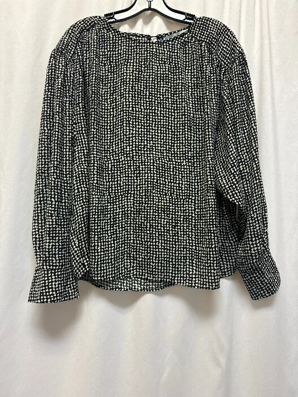 Top Long Sleeve By H&m In Black, Size: M