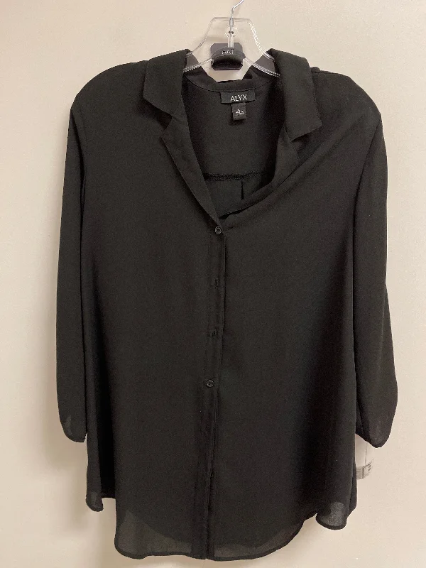 Top Long Sleeve By Alyx In Black, Size: L