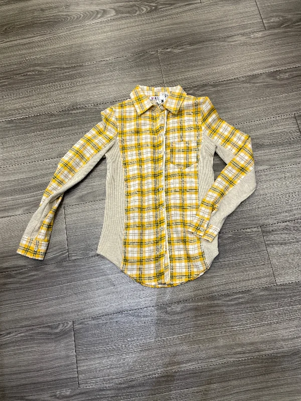 Top Long Sleeve By One Step Up In Yellow, Size: S