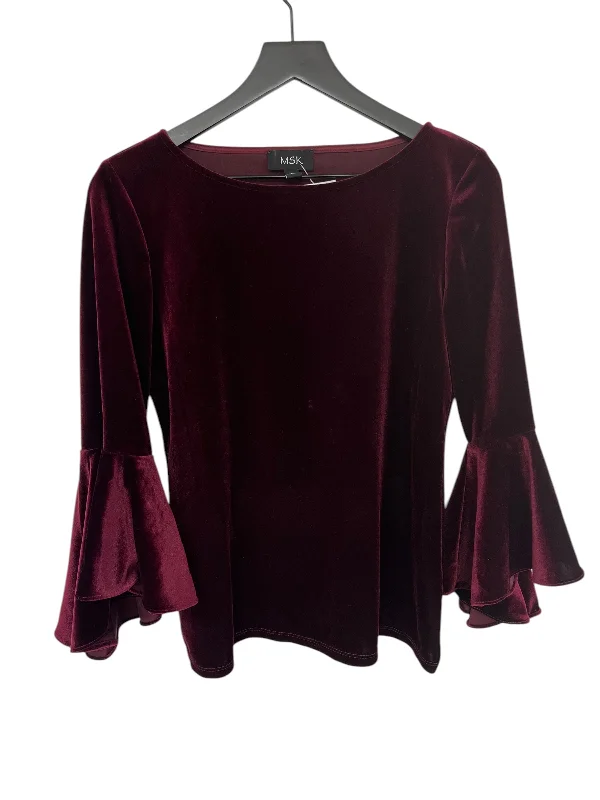 Top Long Sleeve By Msk In Purple, Size: S