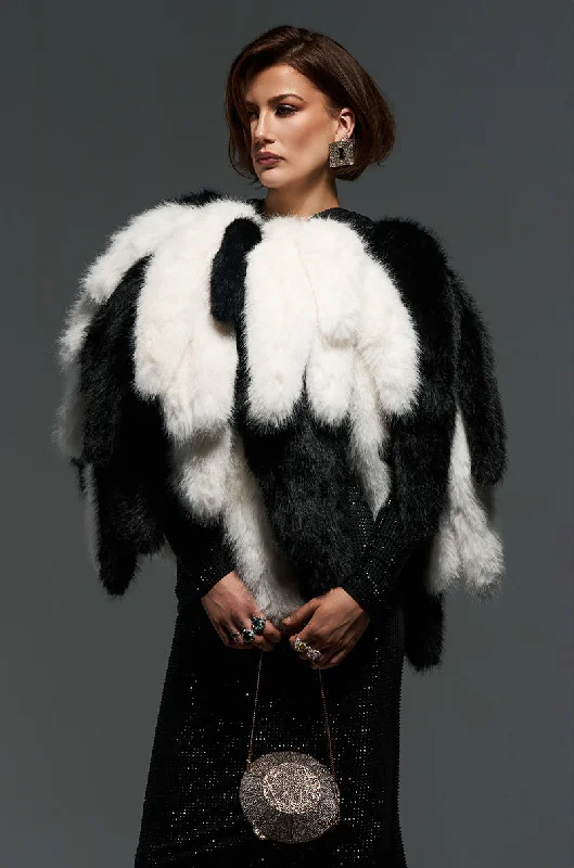 RUN THIS TOWN FAUX FUR FOX TAIL CAPE