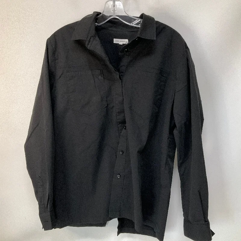 Top Long Sleeve By Good American In Black, Size: L