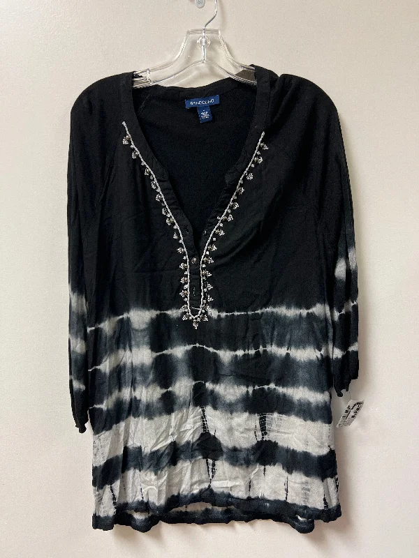 Top Long Sleeve By Bandolino In Black & Blue, Size: L