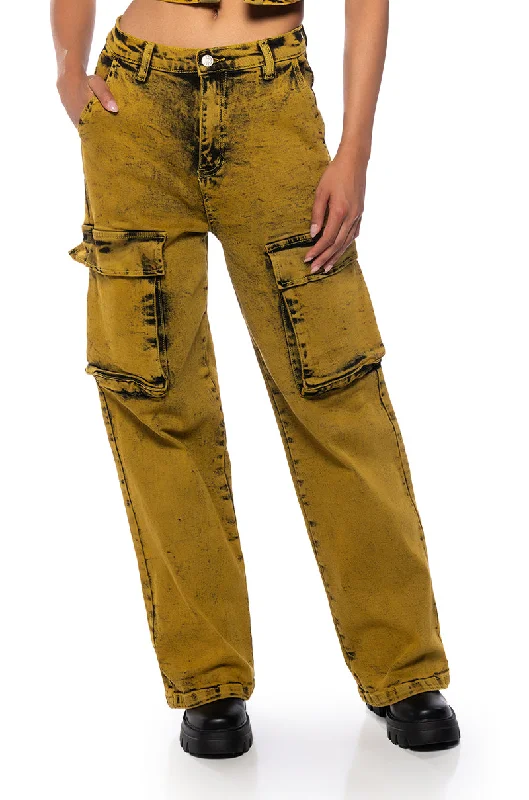 PHOENIX ACID WASH WIDE LEG JEANS