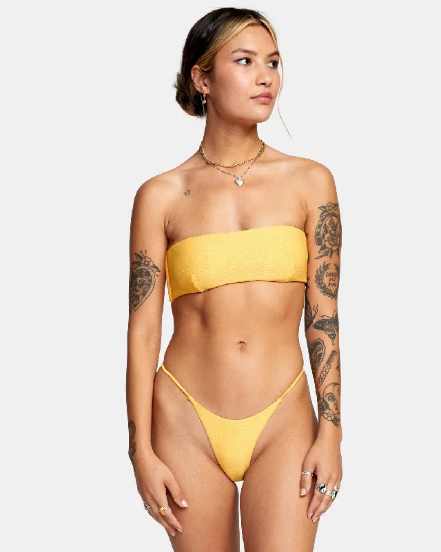 Brightside Bandeau Bikini Top - Marigold