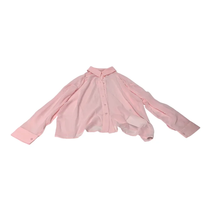 Blouse Long Sleeve By Clothes Mentor In Pink, Size: S