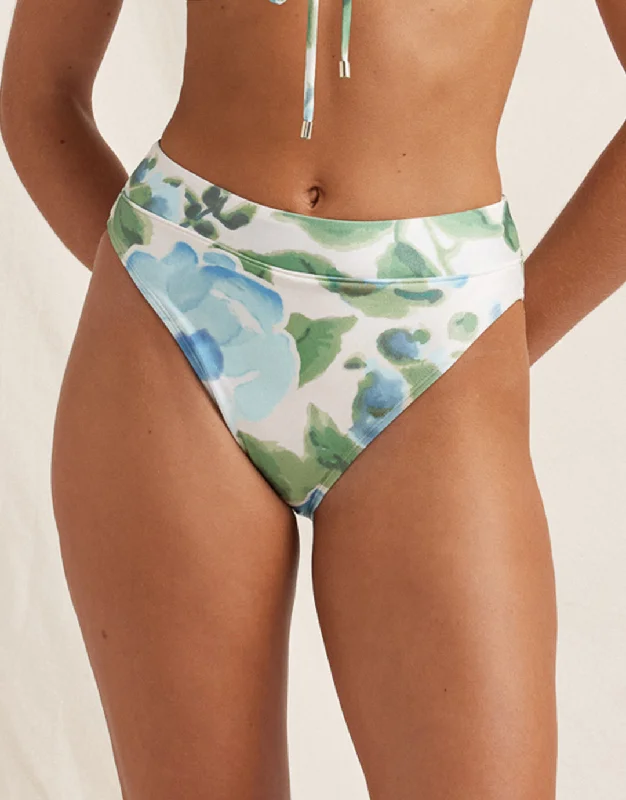 Isles Mid High Cut Bikini Pant - Watercolour