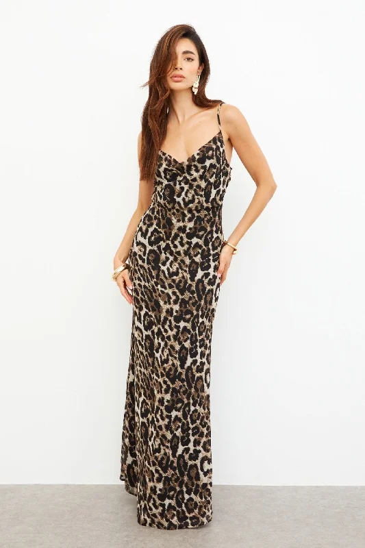 COWL NECK MAXI DRESS