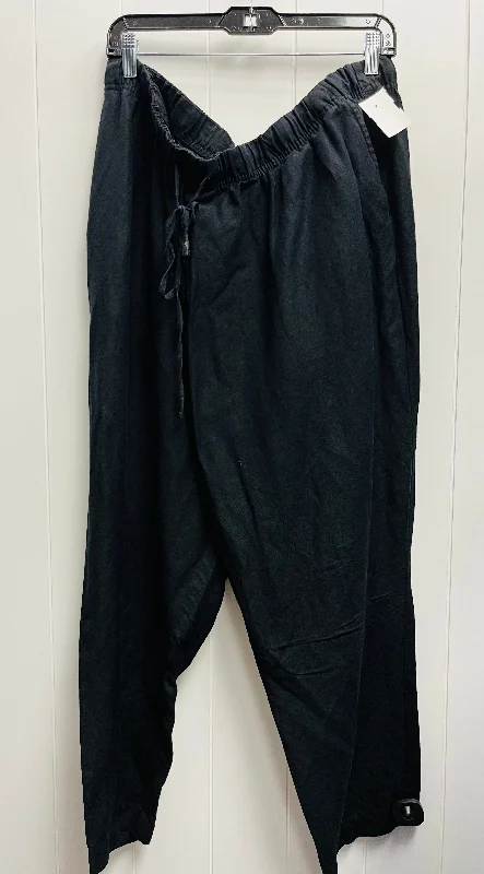 Black Pants Linen A New Day, Size 2x