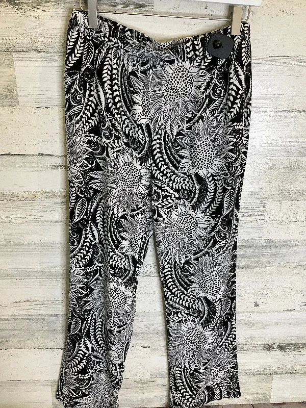 Black & White Pants Wide Leg Chicos, Size 6