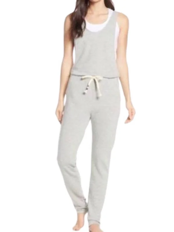 Chevron Overall Jumpsuit In Heather