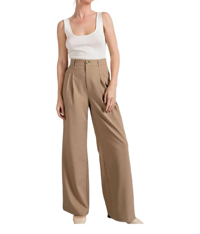 Clarissa Straight Leg Pants In Coco