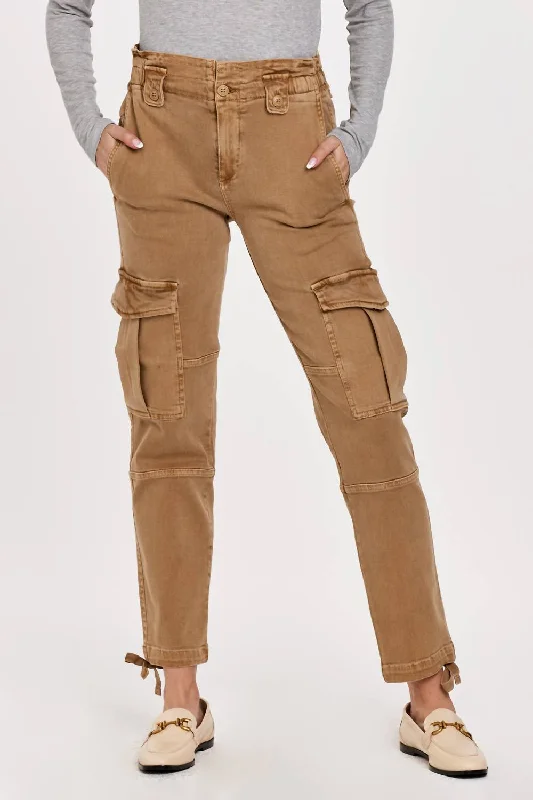 Richie High Rise Cargo Pants In Butterscotch