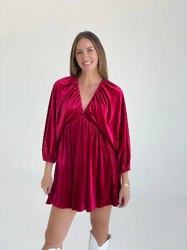 Crushing On You Dress - Red