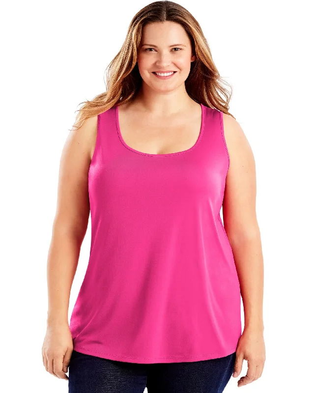 Just My Size Womens Cool DRI Scoop-Neck Tank Top