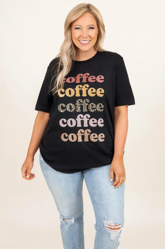 Coffee Lover Tee, Vintage Black