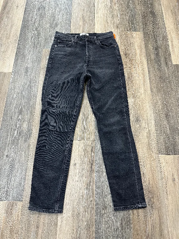 Jeans Skinny By Agolde In Black Denim, Size: 4