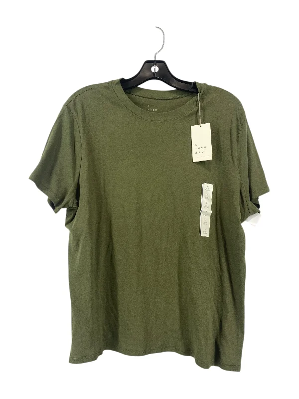 Top Short Sleeve Basic By A New Day In Green, Size: L