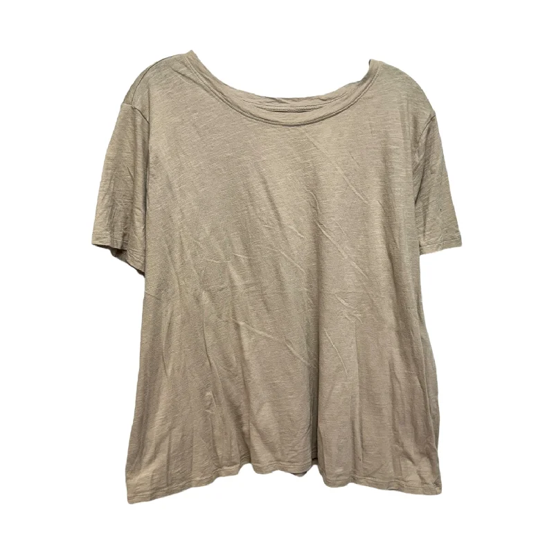 Top Short Sleeve Basic By Ana In Beige, Size: 2x