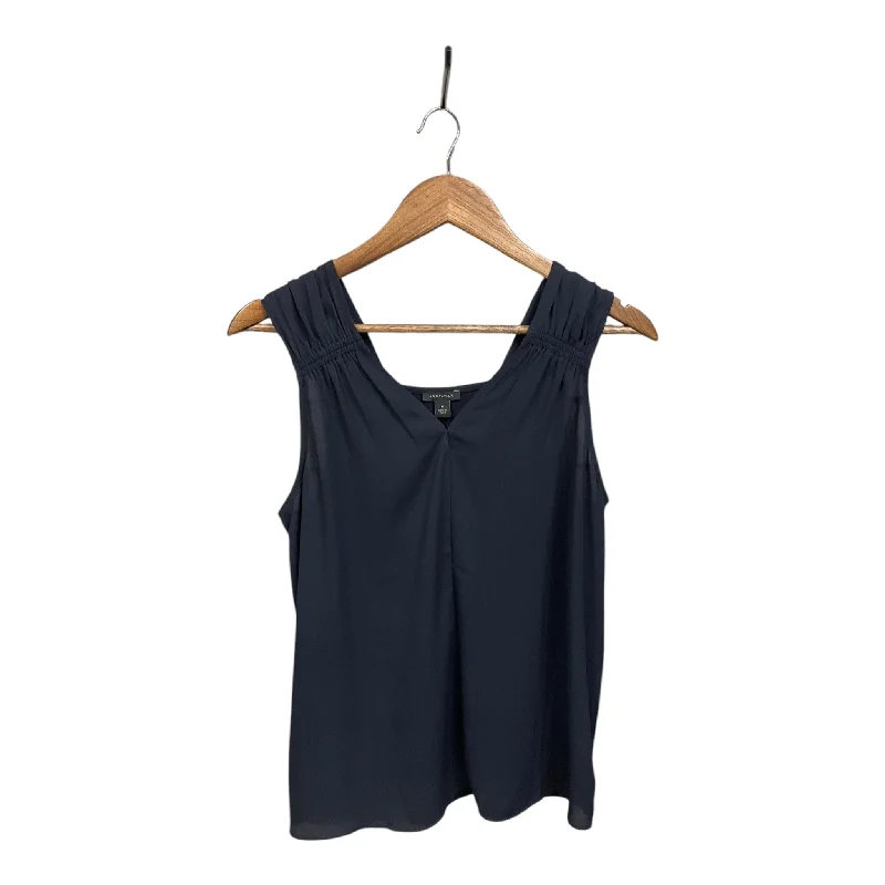 Top Short Sleeve By Ann Taylor In Blue, Size: M