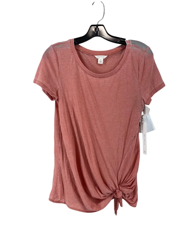 Top Short Sleeve By Caslon In Pink, Size: S