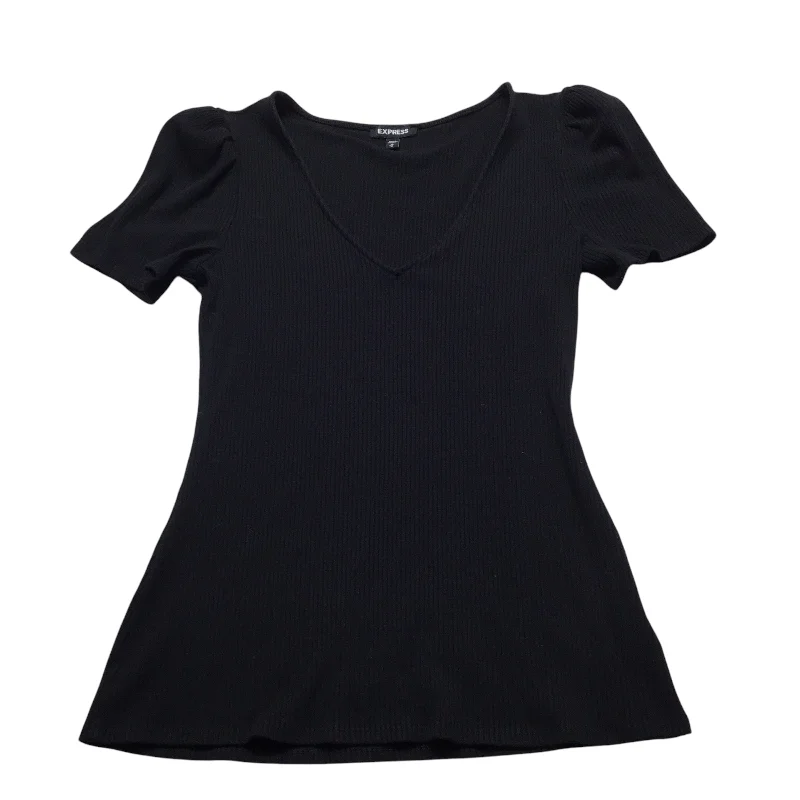 Top Short Sleeve By Express In Black, Size: M