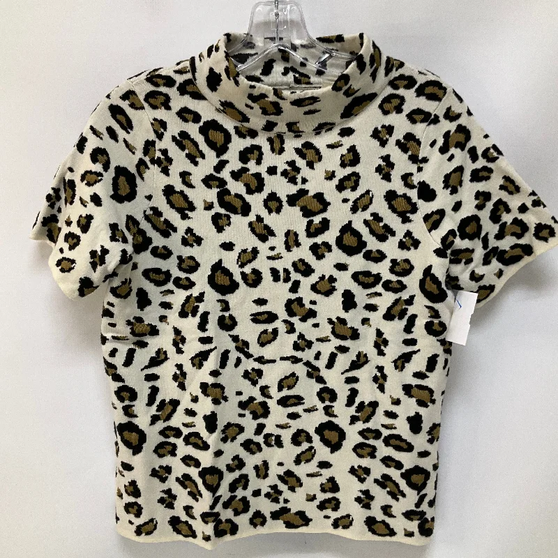 Top Short Sleeve By Field Flower In Animal Print, Size: S