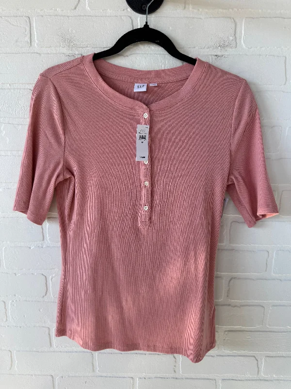 Top Short Sleeve By Gap In Peach, Size: M