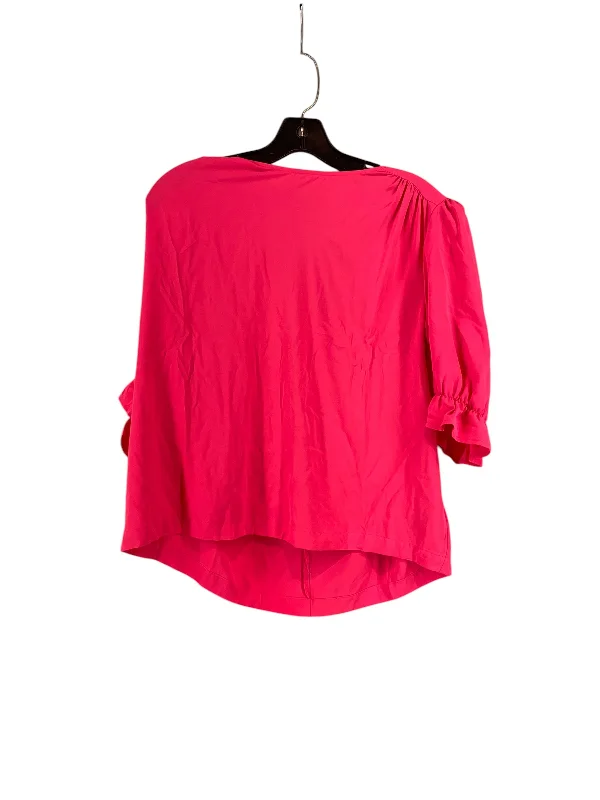 Top Short Sleeve By Marled In Pink, Size: M