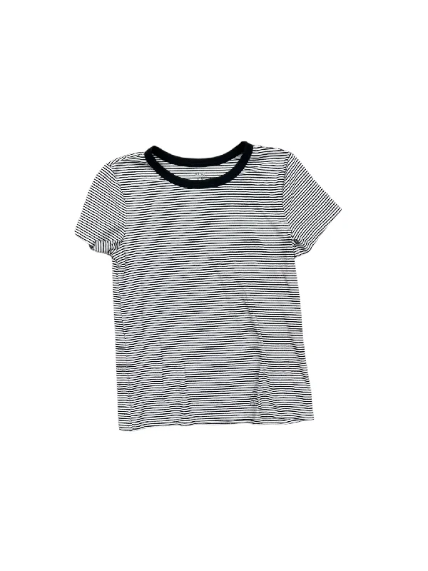 Top Short Sleeve By Old Navy In Black & White, Size: M